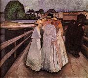 Edvard Munch Gentlewoman on the Bridge oil on canvas